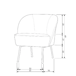 Sale Wohnen Cocktailsessel in Beige mit Schwarz - Lafronda