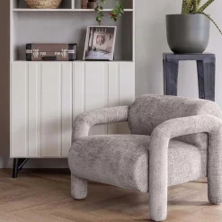 Online Wohnen Cooler Designer Sessel in Beige Samt - Sestron