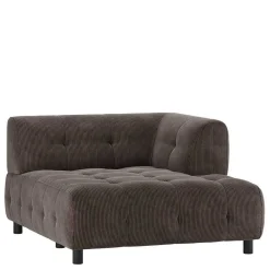 Hot Wohnen Cord Modulsofa Eckteil in Graubraun - Vita