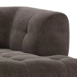 Hot Wohnen Cord Modulsofa Eckteil in Graubraun - Vita