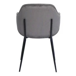 Discount Wohnen Cord Polsterstuhl in Grau - Inesse (2er Set)