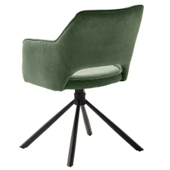 Discount Wohnen Cord Tischsessel in Oliv Grün - Emilio (2er Set)