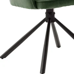 Discount Wohnen Cord Tischsessel in Oliv Grün - Emilio (2er Set)