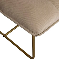 Hot Wohnen Cord Wohnzimmerstuhl in Beige - Velsamos