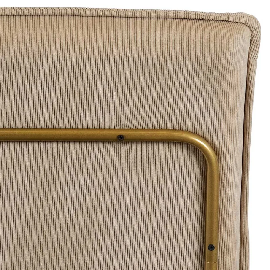 Hot Wohnen Cord Wohnzimmerstuhl in Beige - Velsamos