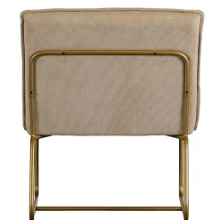 Hot Wohnen Cord Wohnzimmerstuhl in Beige - Velsamos