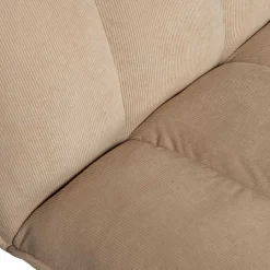 Hot Wohnen Cord Wohnzimmerstuhl in Beige - Velsamos