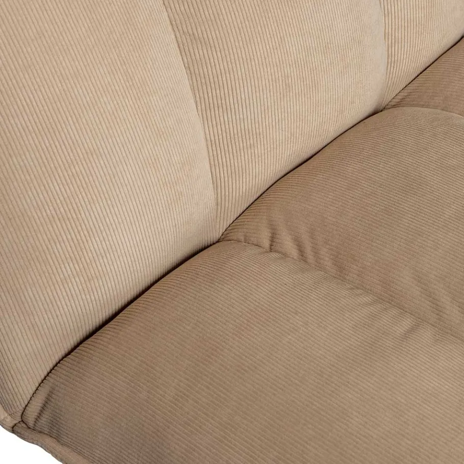 Hot Wohnen Cord Wohnzimmerstuhl in Beige - Velsamos