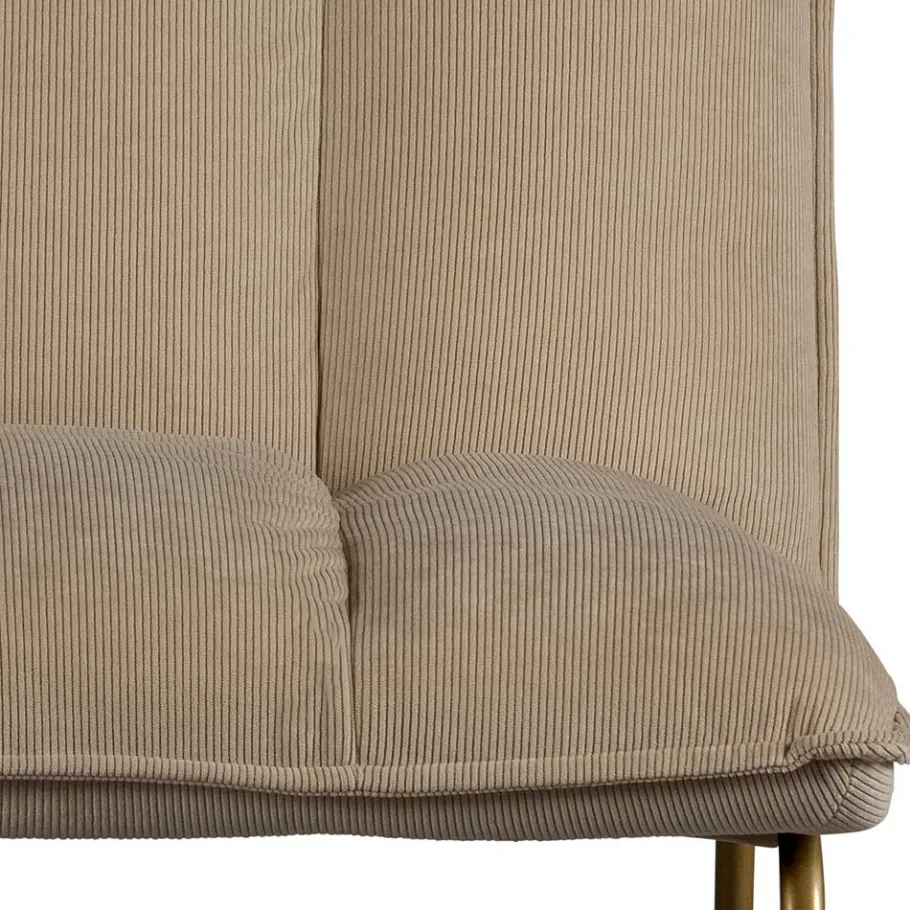 Hot Wohnen Cord Wohnzimmerstuhl in Beige - Velsamos