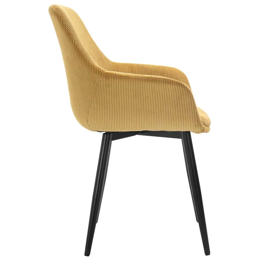 Sale Wohnen Cordstühle in Gold Gelb - Xaidon (2er Set)