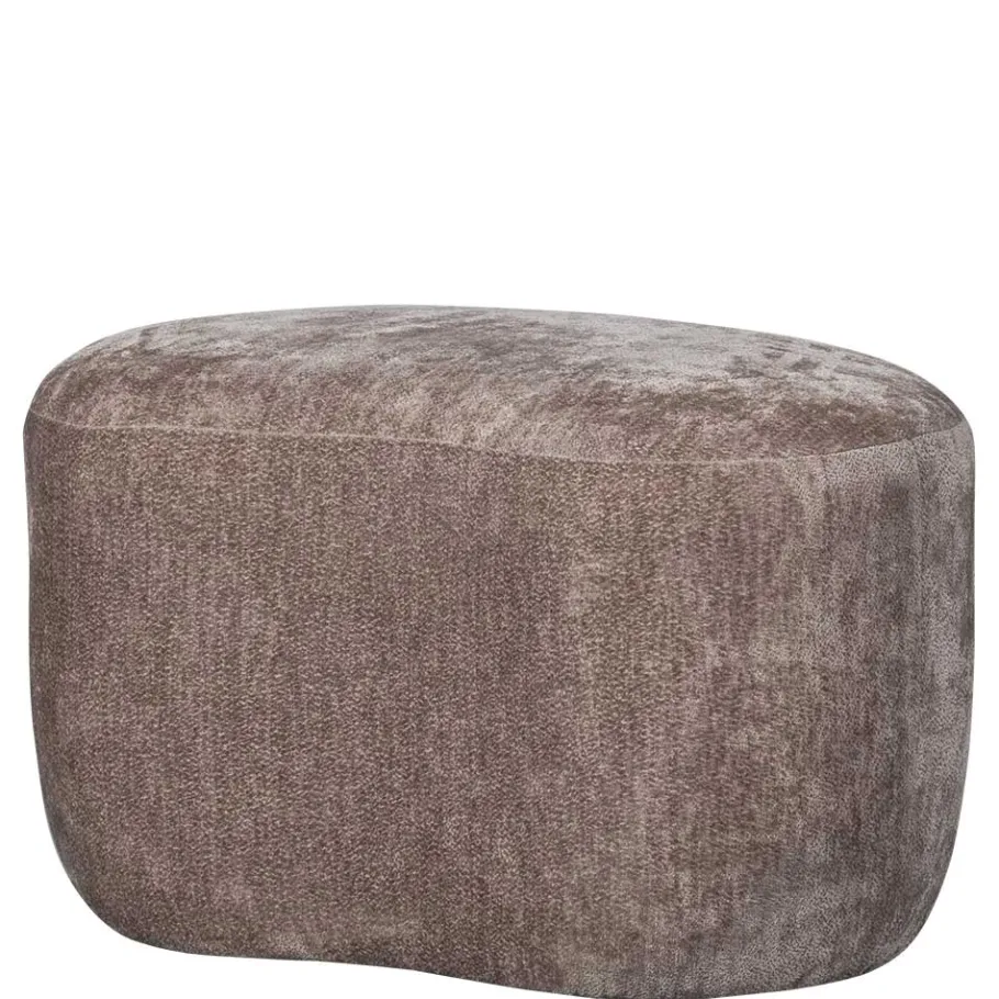 Hot Wohnen Couchhocker in Taupe Chenille - Fridelia
