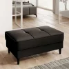 Discount Wohnen Couchhocker mit Stauraum in Dunkelbraun - Drosalina
