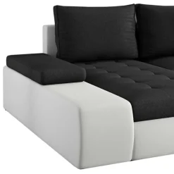Wohnen Couchlandschaft in Schwarzbraun und Weiß - Trioto