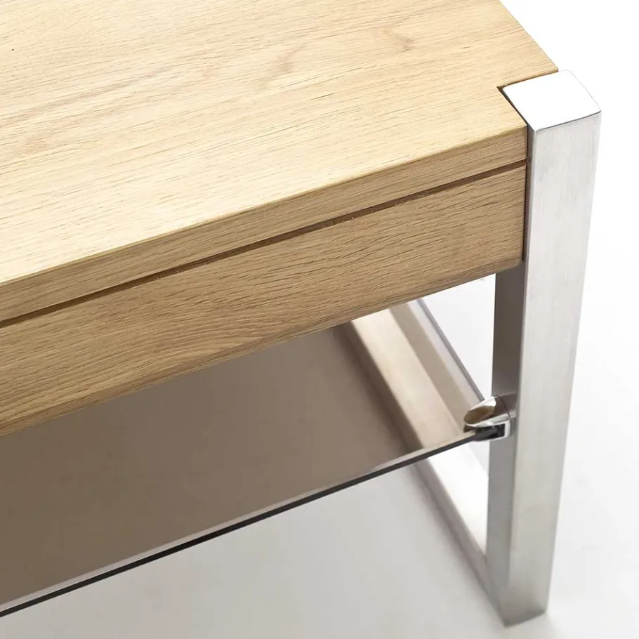 New Wohnen Couchtisch aus Asteiche Massivholz - Kirana
