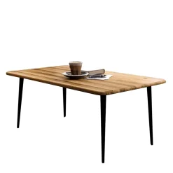 Clearance Wohnen Couchtisch aus Wildeiche mit Stahlbeinen - Casarius