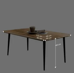 Clearance Wohnen Couchtisch aus Wildeiche mit Stahlbeinen - Casarius