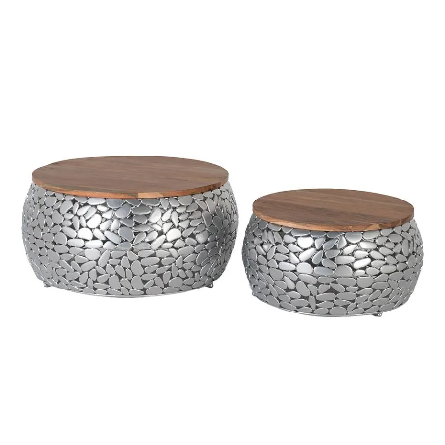 Sale Wohnen Couchtisch Duo aus Mangoholz - Ceano (zweiteilig)