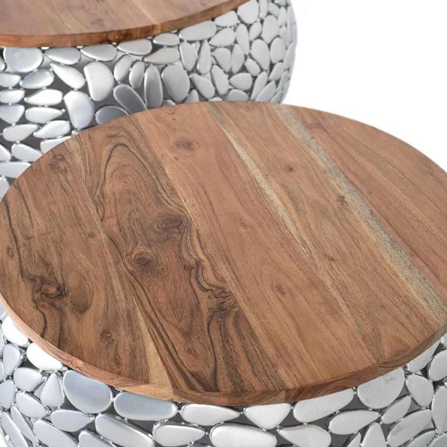 Sale Wohnen Couchtisch Duo aus Mangoholz - Ceano (zweiteilig)