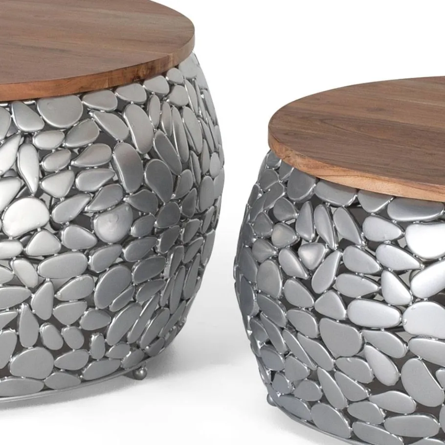Sale Wohnen Couchtisch Duo aus Mangoholz - Ceano (zweiteilig)