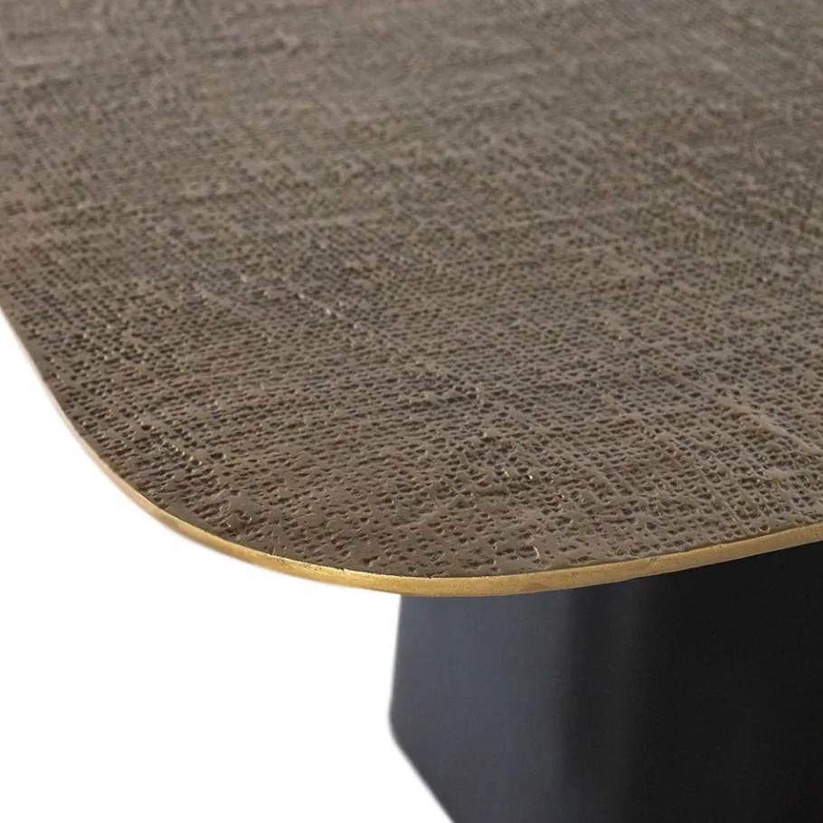 Discount Wohnen Couchtisch in Bronze mit Schwarz - Marcesion