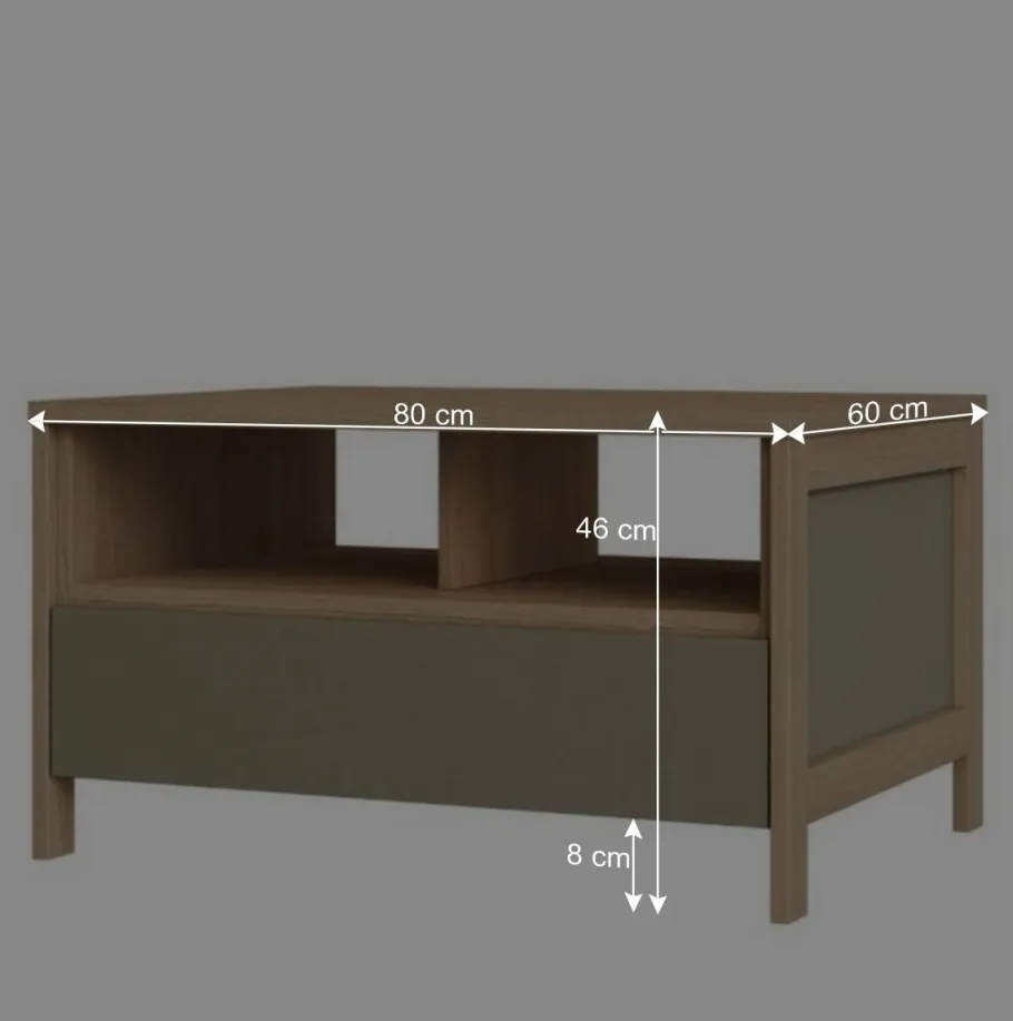 Clearance Wohnen Couchtisch in Eukalyptus und Eiche Optik - Promo