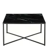 New Wohnen Couchtisch in Marmor Optik Schwarz - Castawa
