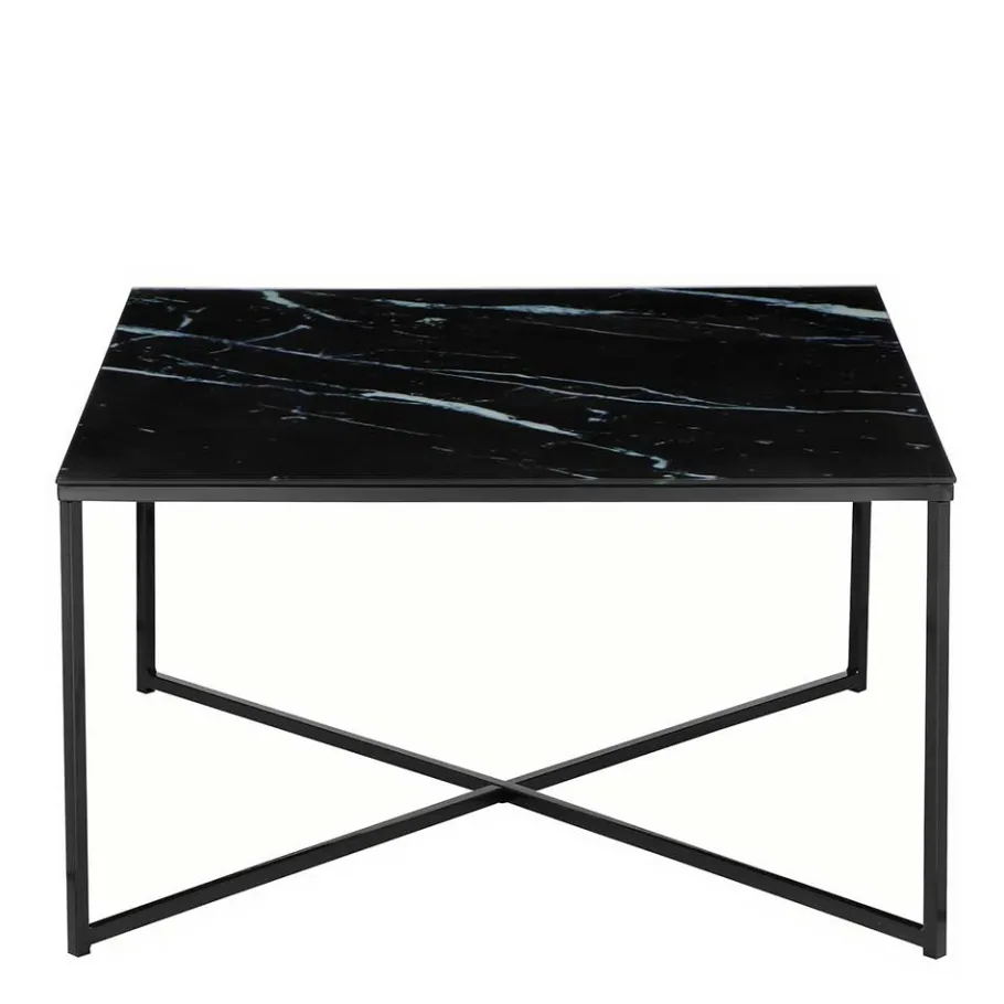 New Wohnen Couchtisch in Marmor Optik Schwarz - Castawa