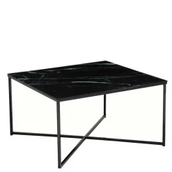 New Wohnen Couchtisch in Marmor Optik Schwarz - Castawa