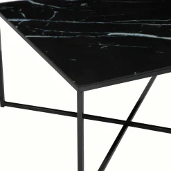 New Wohnen Couchtisch in Marmor Optik Schwarz - Castawa