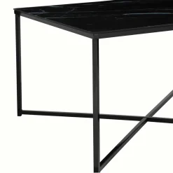 New Wohnen Couchtisch in Marmor Optik Schwarz - Castawa