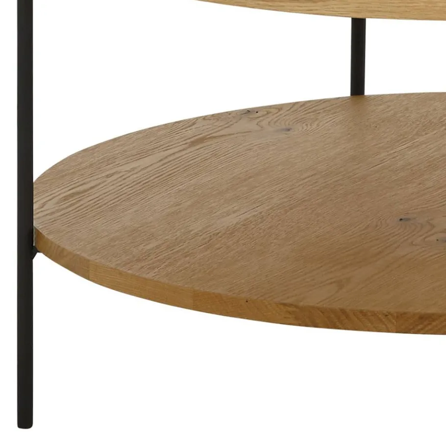 New Wohnen Couchtisch mit Ablage in Eiche Furnier - Abazi