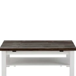 Clearance Wohnen Couchtisch mit Ablage in Weiß & Grau - Ayrinu