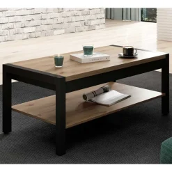 Best Wohnen Couchtisch mit Ablage in Wildeiche Holzoptik - Zavorra