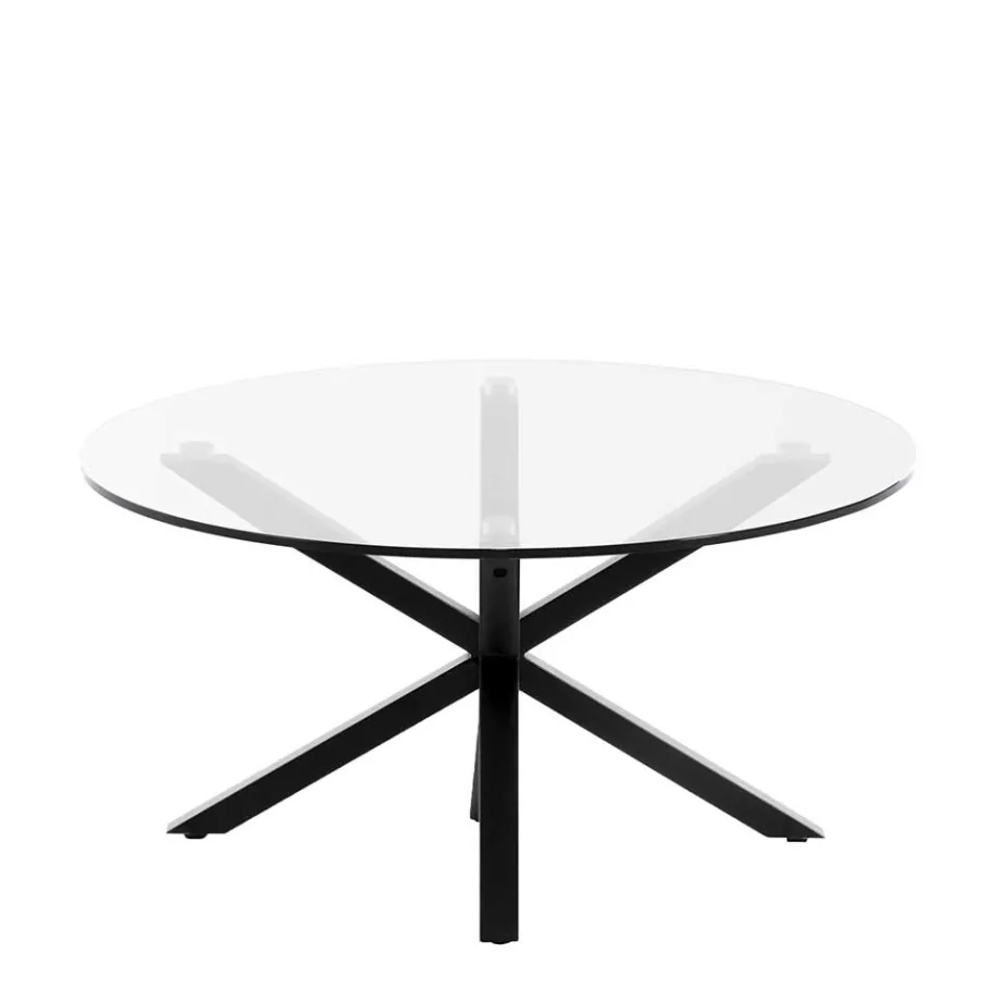 Wohnen Couchtisch mit Glasplatte in Rund - Jeys