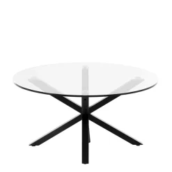 Wohnen Couchtisch mit Glasplatte in Rund - Jeys