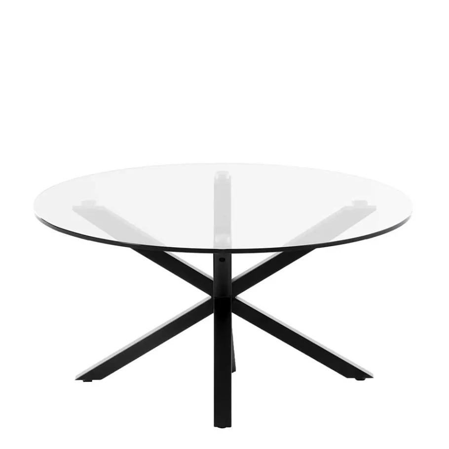 Wohnen Couchtisch mit Glasplatte in Rund - Jeys