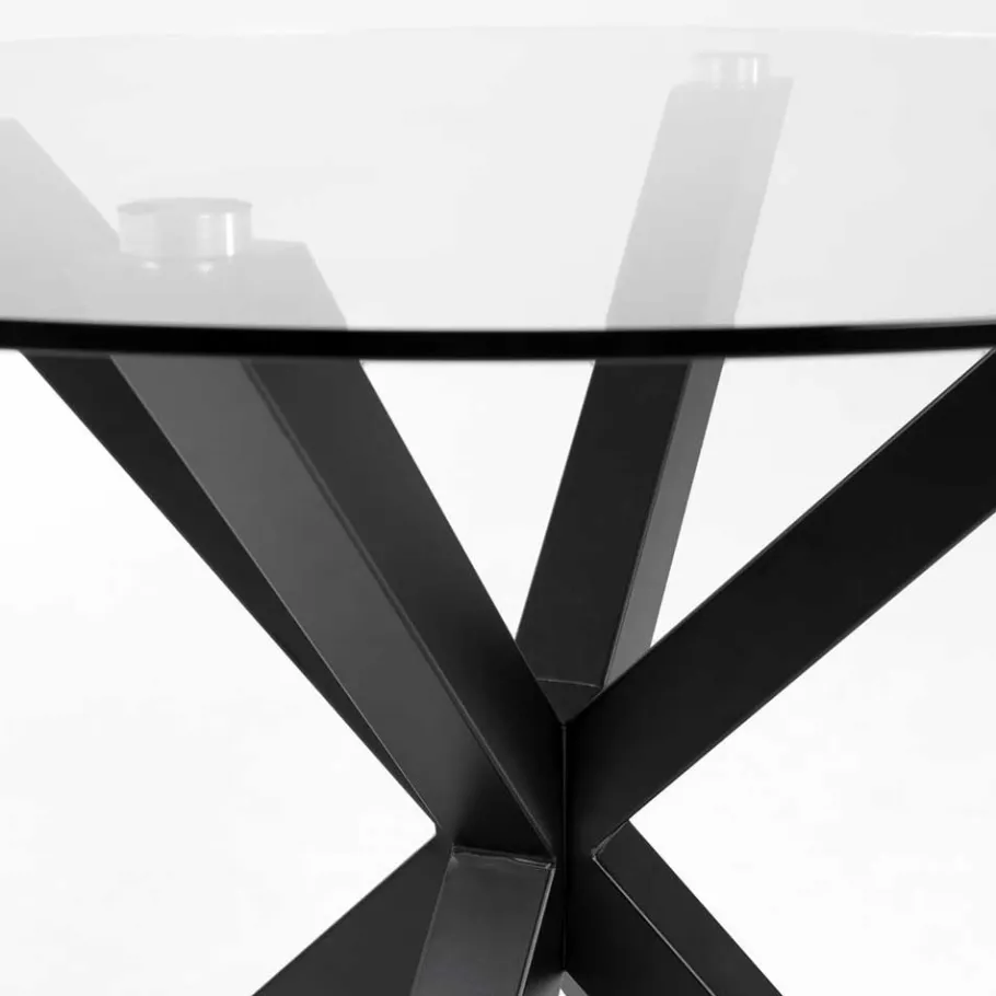 Wohnen Couchtisch mit Glasplatte in Rund - Jeys