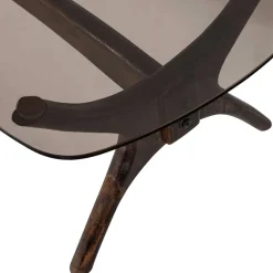 Discount Wohnen Couchtisch mit Platte aus getöntem Glas - Gabela