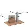 New Wohnen Couchtisch mit zwei Glasplatten modern - Olbiancas