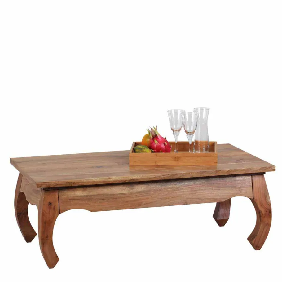 Outlet Wohnen Couchtisch Raynella aus Akazie naturbelassen