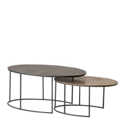 Sale Wohnen Couchtisch Set in Oval - Grenvana (zweiteilig)