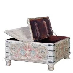 Sale Wohnen Couchtisch Truhe in White Wash - Pescara