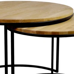 Discount Wohnen Couchtisch Zweisatz aus Wildeiche - Cazama (zweiteilig)