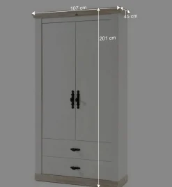 Discount Wohnen Country Flurmöbel Kombi Set - Nedita (fünfteilig)