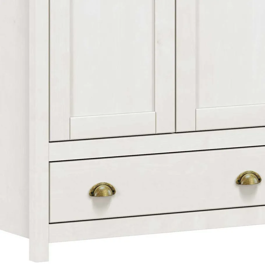 Discount Wohnen Country Style Kleiderschrank mit 2 Schubladen - Abelkav