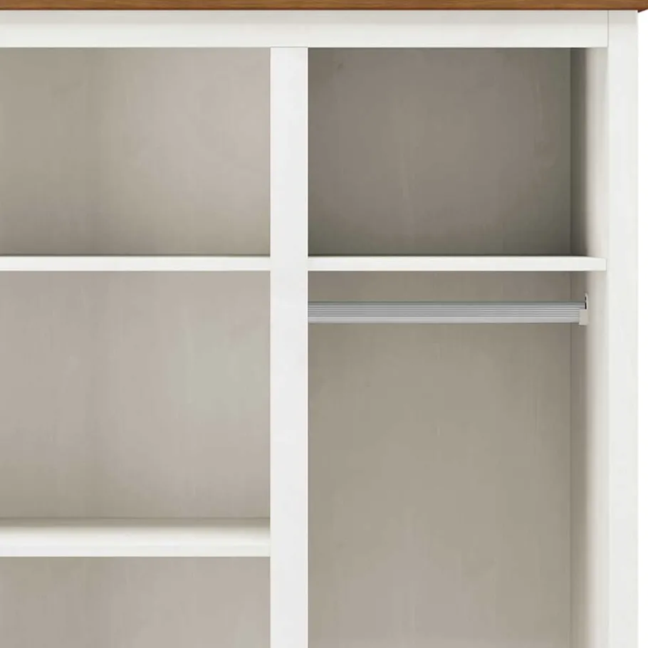 Discount Wohnen Country Style Kleiderschrank mit 2 Schubladen - Abelkav