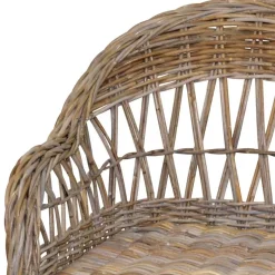 Outlet Wohnen Country Style Rattansessel in Grey Wash - Lazium
