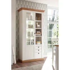 Discount Wohnen Country Style Vitrinenschrank zweifarbig - Diatara