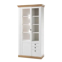 Discount Wohnen Country Style Vitrinenschrank zweifarbig - Diatara