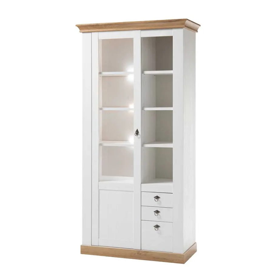 Discount Wohnen Country Style Vitrinenschrank zweifarbig - Diatara